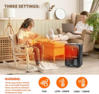 BEYOND HEAT 1500W Milkhouse Space Heater with Thermostat, Black-1 Packs