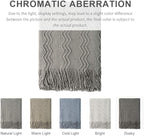 BOURINA Throw Blanket Textured Solid Soft Sofa Throw Couch Cover Knitted - Image 7