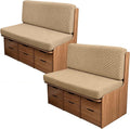 4PCS RV Dinette Cushion Covers, Premium 3D Jacquard Stretch Camper Cusion Covers, Breathable & Washable RV Booth Covers for Travel Trailer, Motorhome