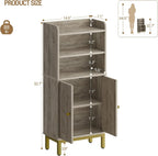 Hzuaneri Bathroom Storage Cabinet, Small Floor Cabinet with 2 Door