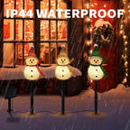 3PCS Solar Christmas Decorations Outdoor, Solar Pathway Stakes Lights