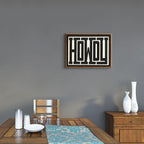 QIYFFBN Framed Funky Western Wall Decor Black and White Howdy Wall Art Big Texas Modern Canvas Picture Southwestern Country Ranch Sign Print Trendy Cowgirl Cowboy Farmhouse Art(12x16in Framed)
