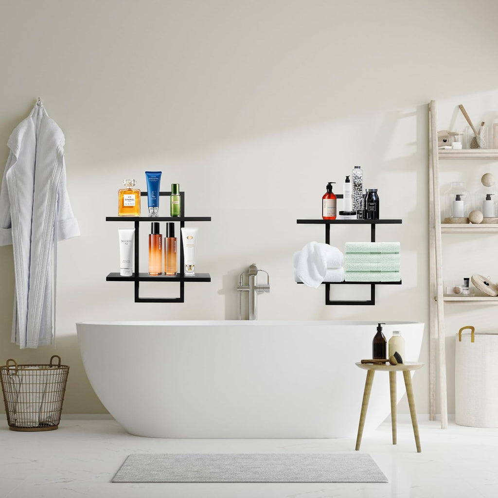 Floating Shelves for Wall,Decorative Wall Shelves Black,Plants Shelf Framed
