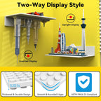 BlissBox 8-Pack Floating Shelves for Wall Compatible with Lego Bricks,White