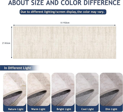 2x5 Washable Runner Rugs，Modern Abstract Rug Runner, Ultra-Thin Kitchen Runner - Image 2