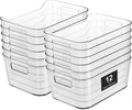 Pantry Organizers Storage, Clear Storage Organizer Bins 12 PACK