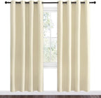NICETOWN Beige Room Darkening Curtains 78" Long - Image 2
