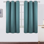 LEMOMO Sea Teal Blackout Curtains 40 x 63 Inch Length/Set of 2 Curtain by Lemomo