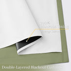 Yakamok 100% Blackout Curtain Panels 96 inches Cold and Light Blocking Drapes - Image 4
