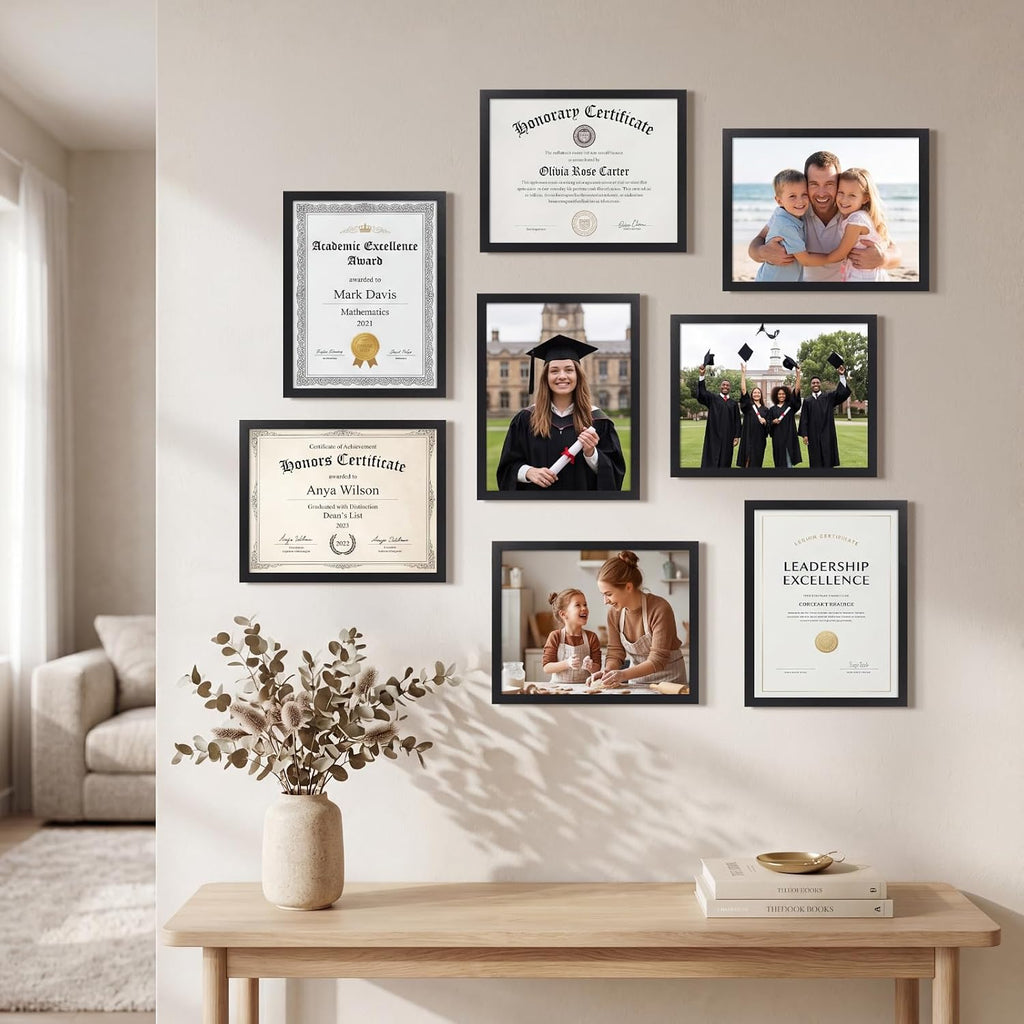 MEBRUDY 8.5 by 11 Picture Frames 22 Pack, Certificate Frame, Black