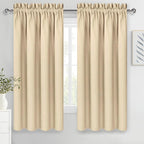 DWCN Beige Curtains for Bedroom Thermal Insulated Room Darkening Drapes for by DWCN
