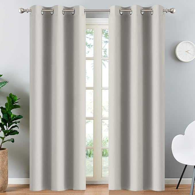 Yakamok 84 Inch Long Light Blocking Window Curtains Thermal Insulated Room by Yakamok