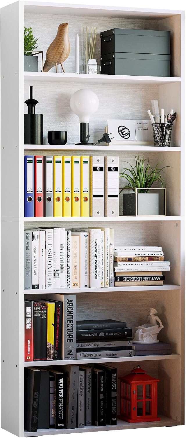 IRONCK Bookshelves and Bookcases Floor Standing 6 Tier Display Storage Shelves 70in Tall Bookcase for Home Office, Living Room, Bed Room