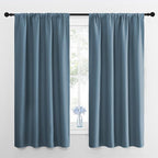 NICETOWN Bedroom Curtains Blackout Draperies, Smoky Blue, 1 Pair, 34-inch W x by NICETOWN