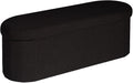 B FSOBEIIALEO 43.3" Sherpa Ottoman with Storage for Living Room, Black