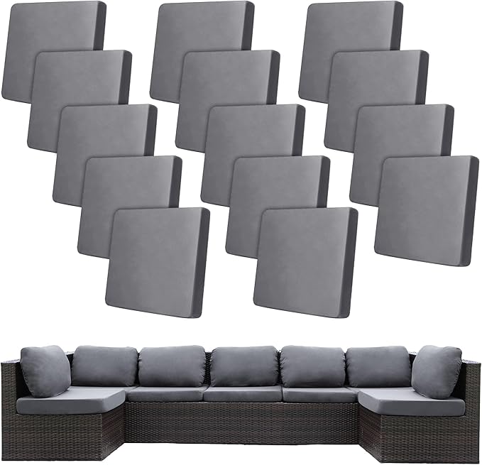 14Pcs Stretch Patio Cushion Covers, Outdoor Couch Covers Replacement, Outdoor by BIETYONE