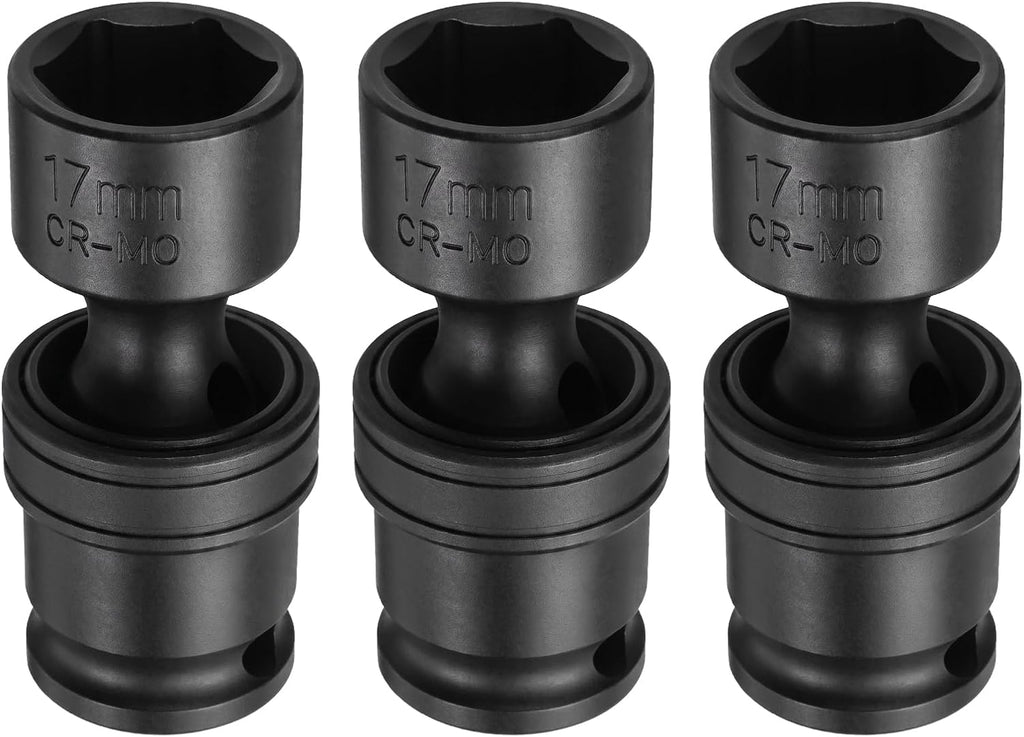 3/8" Drive Impact Swivel Socket 17mm Universal Joint Socket
