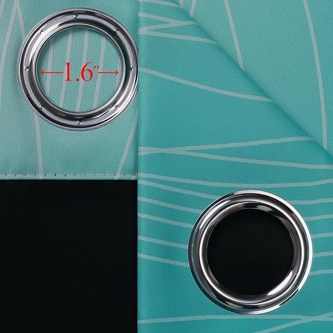Estelar Textiler Teal and Navy Blue Blackout Curtains - Image 7
