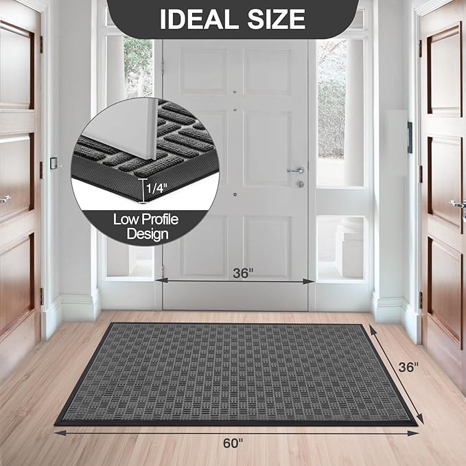 Mibao Front Door Mat, Heavy Duty Durable Welcome Mat - Image 2