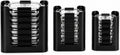 Food Container Lid Organizer for Rubbermaid Brilliance Lid, 3-Piece Lid Organizers for Cabinet, Holds 24 Snap-On Lids, Stackable Kitchen Cabinet Organizer for 0.5, 1.3, 3.2 & 4.7 Cup Lids, Black