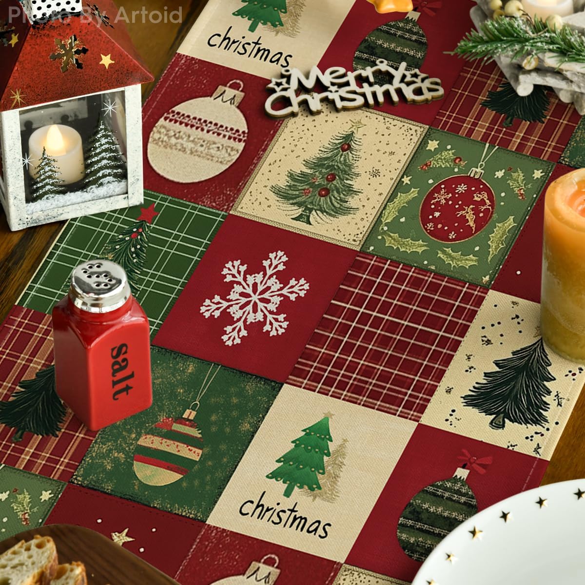 Artoid Mode Christmas Tree Gift Table Runner Home Party Decor 13x108 Inch