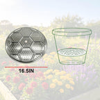 Set of 3, 16.5-inch Stainless Steel Round Plant Pot Risers