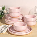 Umite Chef Ceramic Dinnerware Set for 4, 12-Piece Plates and Bowls Set