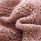BOURINA Coral Pink Throw Blanket 50 x90 Inches Textured Solid Soft Sofa Throw - Image 6