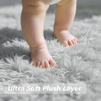 yulidayang Soft Round Area Rug for Kids Bedroom, Fluffy Fuzzy Shaggy Rug - Image 2