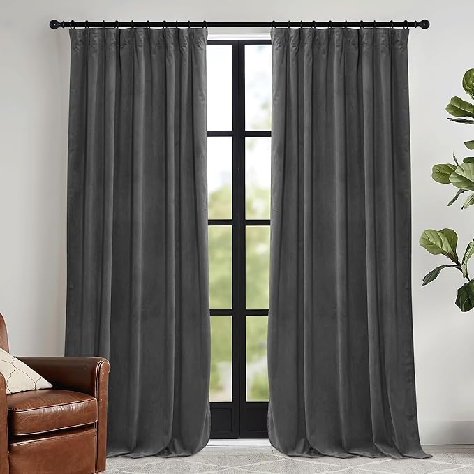 RYB HOME Velvet Blackout Curtains by RYBHOME