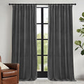 RYB HOME Grey Velvet Curtains 72 inches by RYBHOME