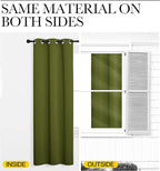 NICETOWN Olive Green Blackout Curtains 86 inches Length - Image 5