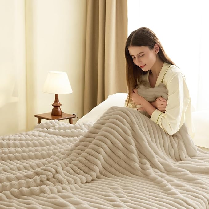 HIMEET Linen Ribbed King Size Blanket - Image 6