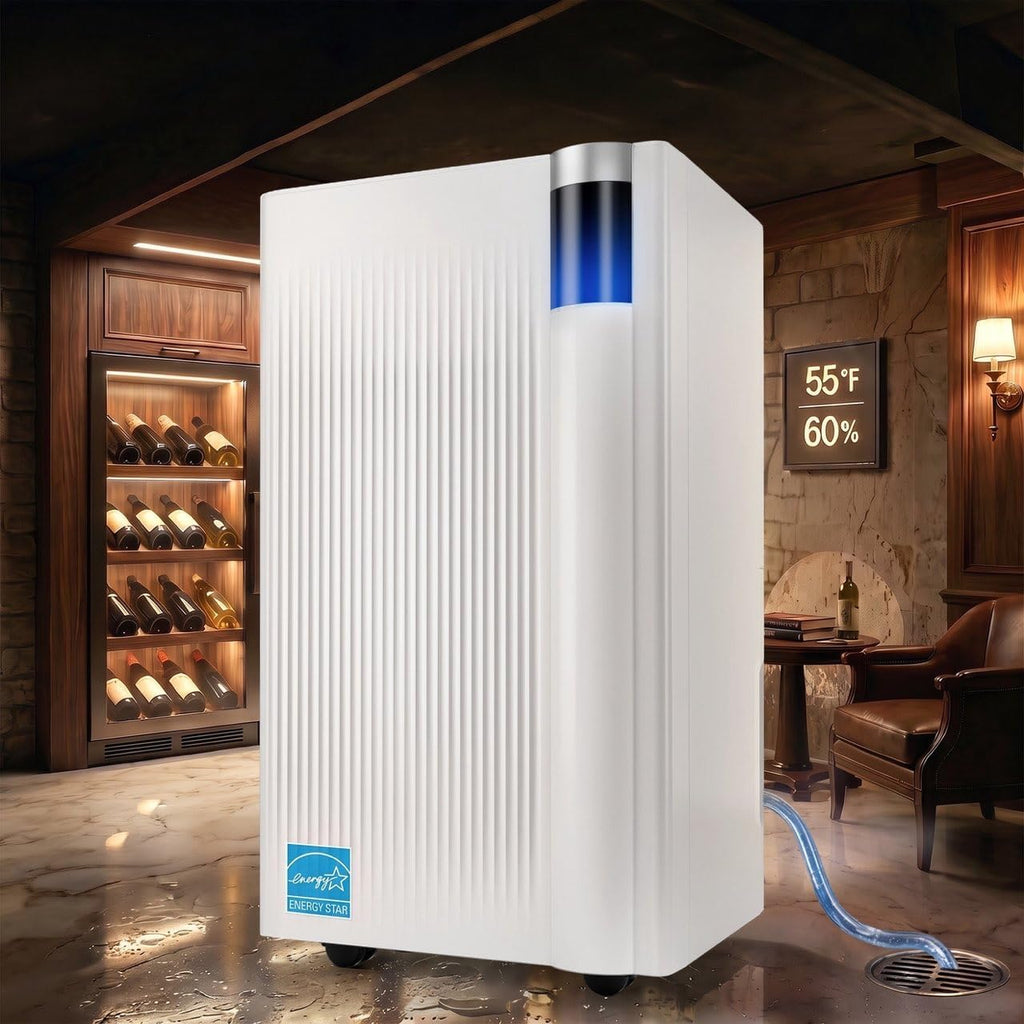 Uthfy 38 Pints Energy Star Most Efficient 2025 Dehumidifier for Basement with Drain Hose, 3000 Sq. Ft Dehumidifiers for Home, Bedroom, Bathroom, Garage, 3 Modes, 24H Timer, Smart Humidity Control