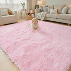 Rugs for Living Room 8x10, Alfombras para Salas Fluffy Shag Large Fuzzy Plush by Junhejiamei