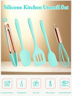 Kitchen Utensil Set,5 Pcs Mini Silicone Cooking Utensils Sets
