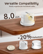 12Pack Magnetic Cord Holder 360° Rotating, 1s Lock Adhesive Desk Organizers