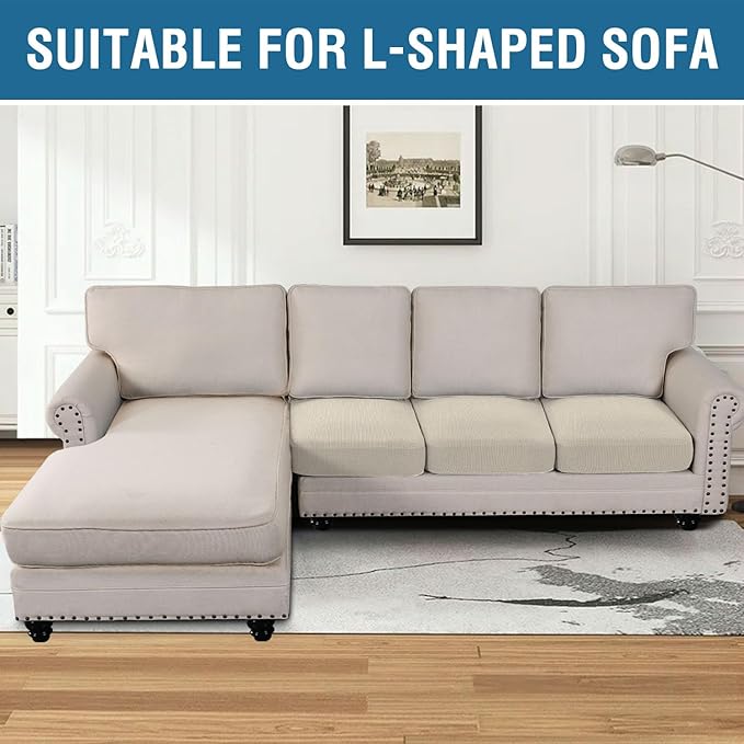 H.VERSAILTEX Super Stretch Individual Seat Cushion Cover Sofa Covers Couch - Image 8