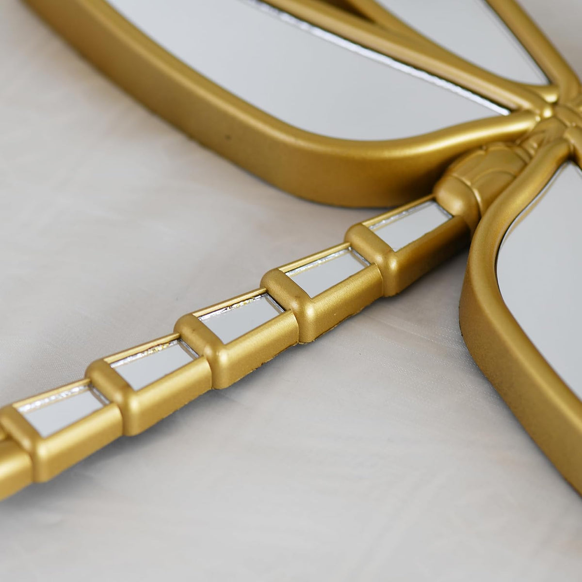 Decorative Golden Dragonfly Wall Mirror