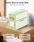 Portable Collapsible Cardboard File Box with Handle for Letter-Size