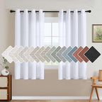 H.VERSAILTEX Living Room Linen Curtains Home Decorative Nickel Grommet Curtains by HVERSAILTEX