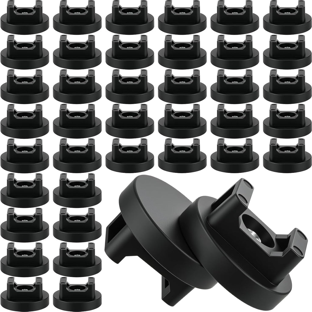 Yookeer 15 Pcs Magnetic Zip Tie Mount Cable Clips Black, 22 mm