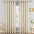 MIULEE Linen Curtains 84 Inch Length 2 Panels by MIULEE