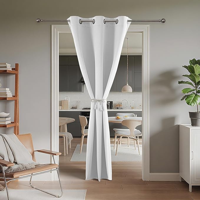 Joydeco Blackout Door Curtain for Doorway Privacy 78 Inches Long, Grommet - Image 2