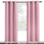 NICETOWN Crystal Pink Room Darkening Curtains - Image 2