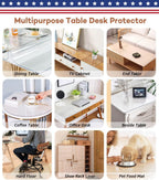 RostiKong 36 x 54 Inch Clear Table Cover Protector Rectangular Plastic Vinyl Roll Kitchen Dining Room Table Cloths Office Desk Pad Kitchen Floor Highchair Mat Outdoor Party Tablecloth Picnic Table Mat