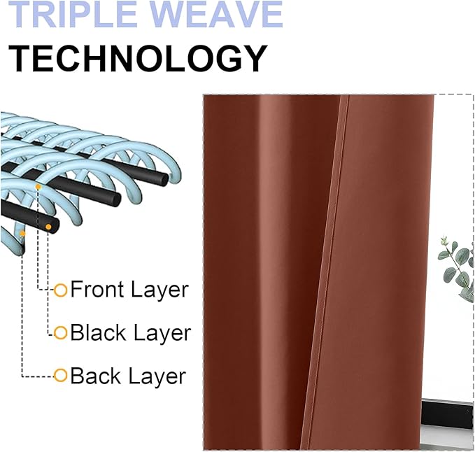 Simplebrand Ava Terracotta Blackout Curtains - Image 5