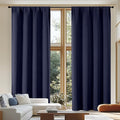 Simplebrand Ava Navy Blue Blackout Curtains by Simplebrand