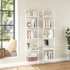 ELYKEN Ladder Shelf, 5-Tier Wood Wall Mounted Ladder Bookshelf