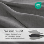 100% Blackout Shield Linen Blackout Curtains - Image 3